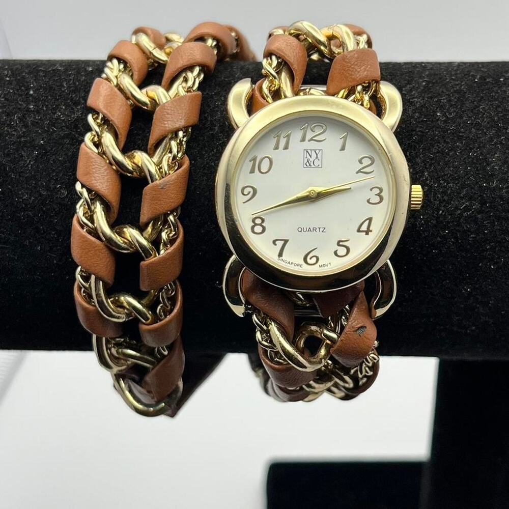 Gold brown watch